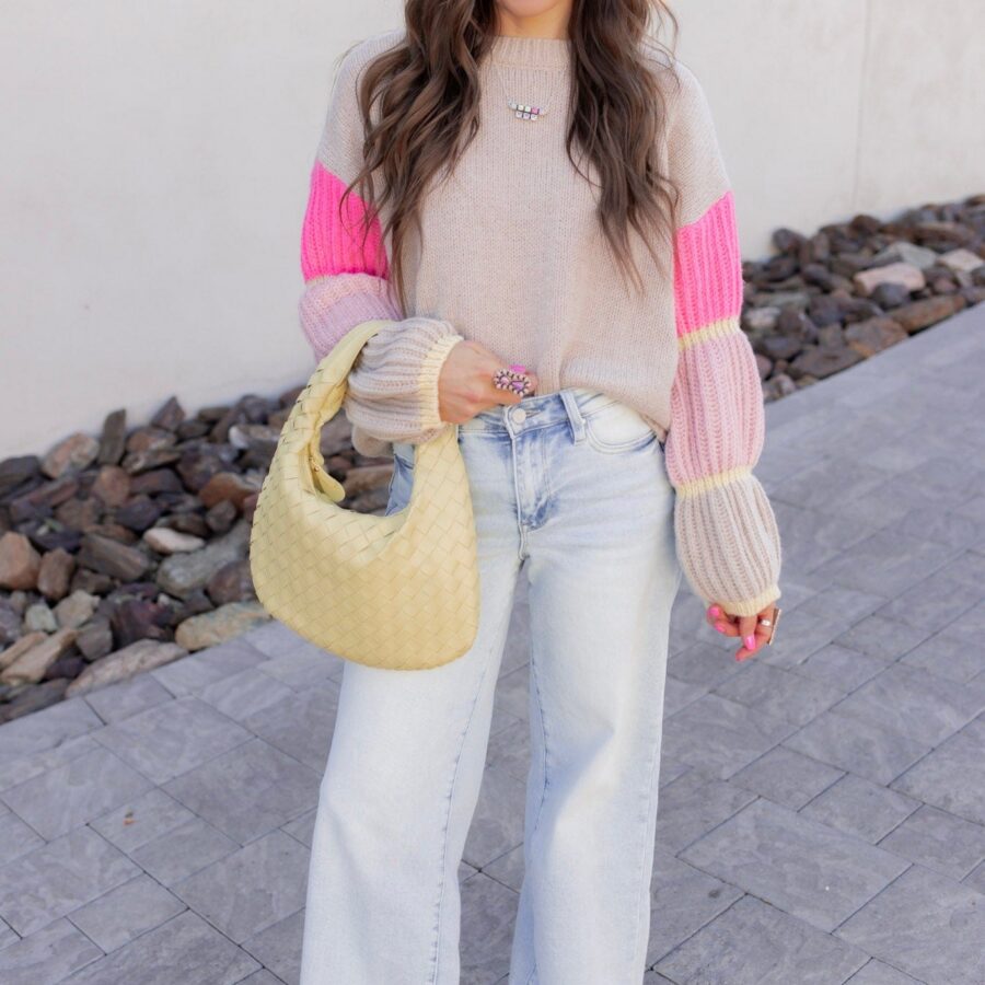 Cozy Kandy Stripe Sleeve Sweater