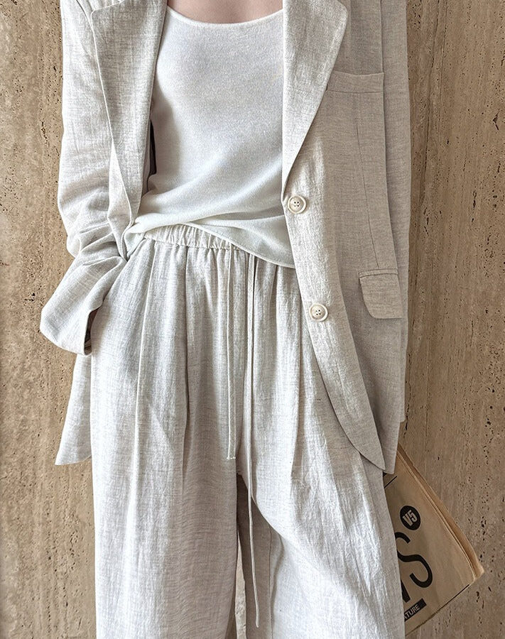 Casual Tencel Linen Suit Blazer